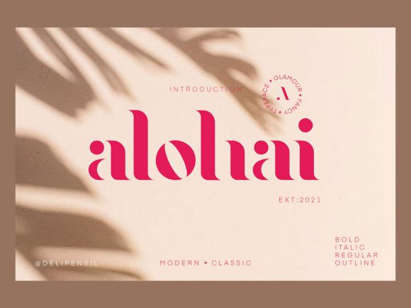 Alohai: A Modern Display Font for Web Design