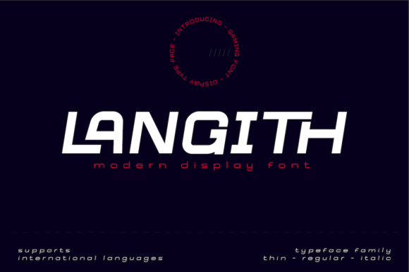 Langith: A Modern Display Font for Digital Projects