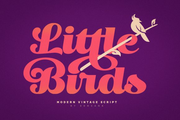 Little Birds Font for Handmade and Craft Projects