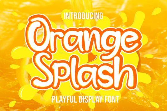 Orange Splash Font for Professional Branding