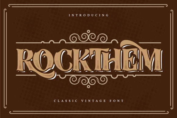 Rockthem: A Bold Display Font for Vintage-Inspired Branding