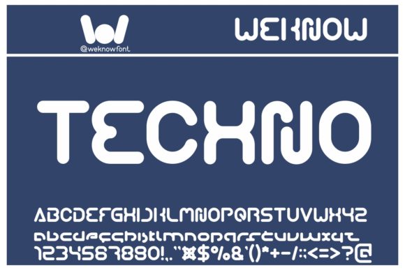 Techno Font for Editorial Design and Branding
